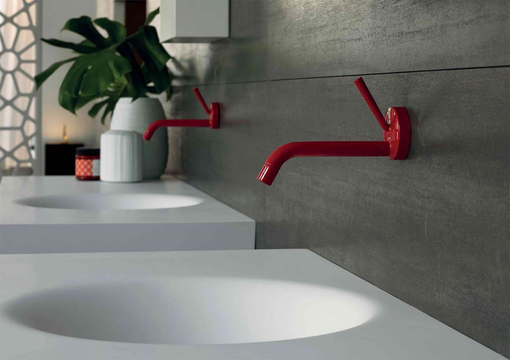 Valentine's Day Home Remodeling - Red faucets